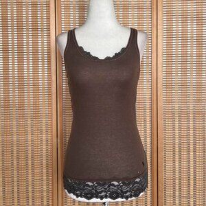 Y2K grail!! Vintage 2000s original Abercrombie brown lace tank